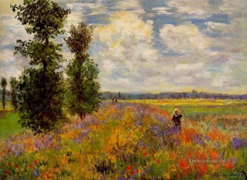 impressionistische Blumen Werke - Mohnfeld Argenteuil Claude Monet impressionistische Blumen